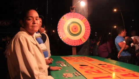 Gambling at night at the Roulette table Stock Footage 1217753