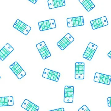 Gambling phone app vector seamless pattern Stock Illustration