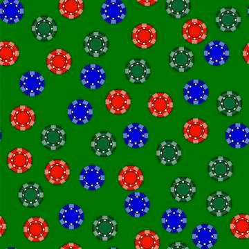 Gambling Plastic Colored Chips Seamless Pattern Illustrazione stock