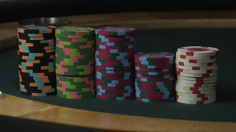 Gambling Problem Casino Chip Timelapse Video stock 591110
