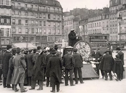 Gambling Raffle Tooth Pull and Lottery Place de la Bastille 11th arrondissement Stockillustratie