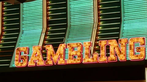 Gambling Sign Stock Footage 50429466