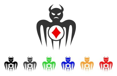 Gambling Spectre Devil Vector Icon Stockillustratie