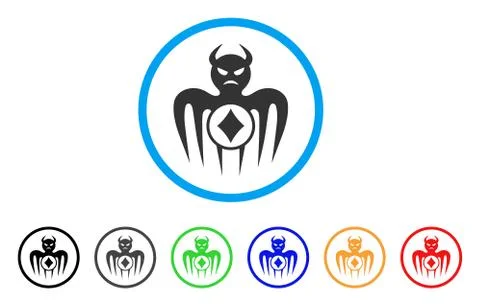 Gambling Spectre Devil Vector Icon 스톡 일러스트