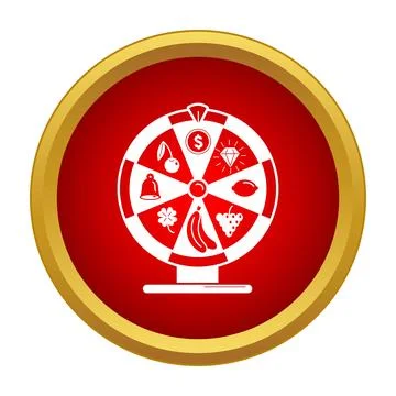 Gambling wheel of fortune spinning to win a prize Stock Illustration