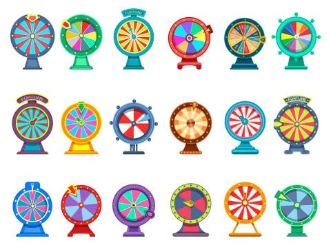 Gambling wheels of fortune Stock Illustration