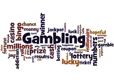 Gambling, word cloud concept Illustration