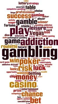 Gambling word cloud Stock Illustration