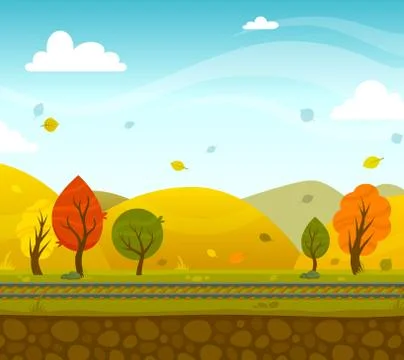 Game 2d Park Landscape Ilustración de archivo
