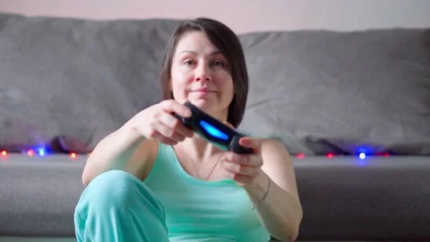 Game addicted person. Impossible to break away. unemployed man Vídeo Stock 169386180