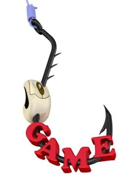 Game addiction 库存插图