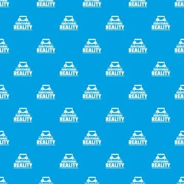 Game additional reality pattern seamless blue イラスト素材