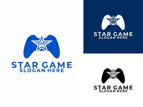 Game and Star logo vector. Game Stars logo design vector template Illustrazione stock