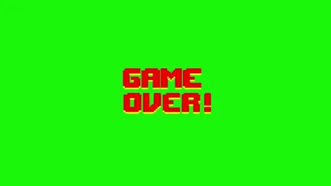 Game animation text decoration on chroma key Vídeos de archivo 334772766