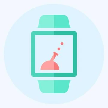 Game App Icon in trendy flat style isolated on soft blue background Stock Illustration