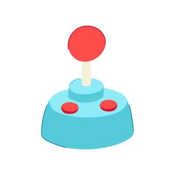 Game arcade joystick cartoon vector illustration Stock Illustration