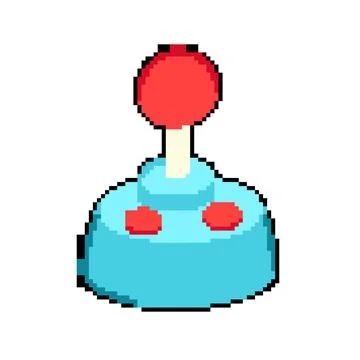 Game arcade joystick pixel art vector illustration Stock Illustration