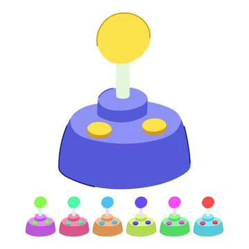 Game arcade joystick vector cartoon graphic Stock Illustration