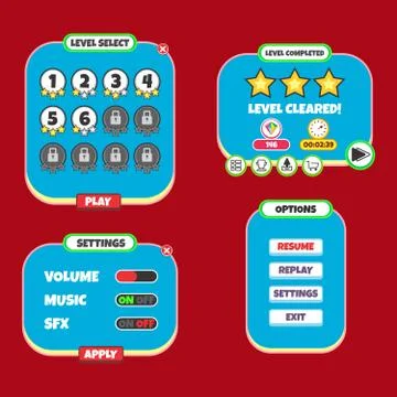 Game assets element Illustrazione stock