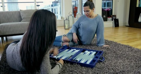 Game of Backgammon Stockbeeldmateriaal 129644048