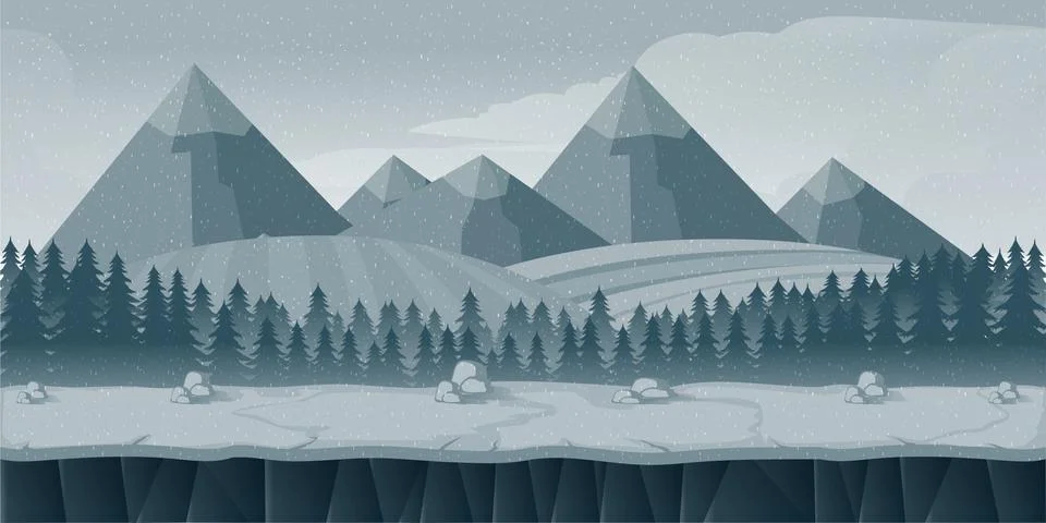 Game background flat Style 2d  application. Vector Illustration for your Stockillustratie