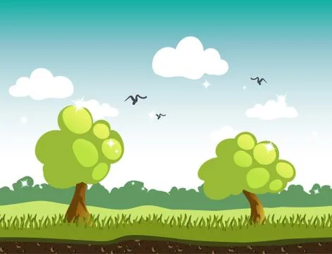 Game Background Forest Stock-Illustration