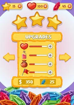 A game background template with elements 스톡 일러스트