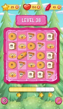 A game background template with elements Stock Illustration