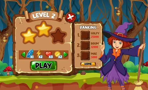 A game background template with elements Illustrazione stock