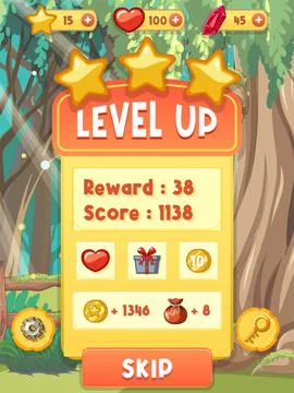 A game background template with elements 스톡 일러스트