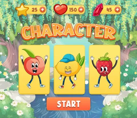 A game background template with elements Illustrazione stock