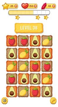 A game background template with elements Illustrazione stock