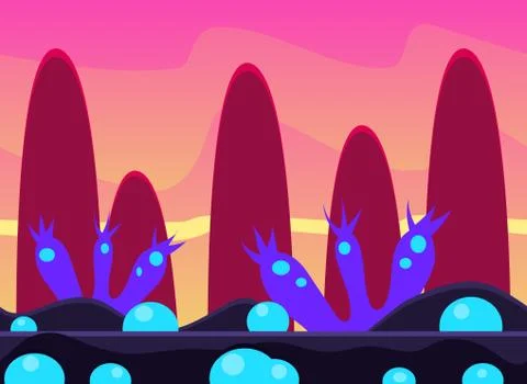 Game Background Vector Illustration Set Illustrazione stock