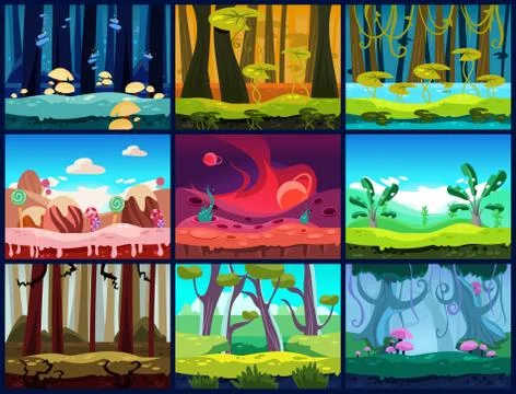 Game Background Vector Seamless Stock Illustration