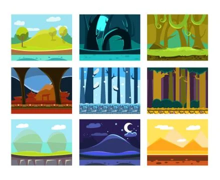 Game Background Vector Seamless Stock Illustration