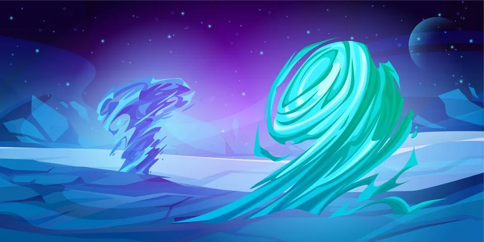 Game background. VFX cartoon effect. Bomb explosion. Magic tornado motion. Comic Illustrazione stock