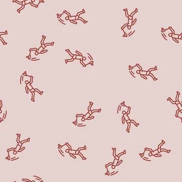 Game badminton line seamless pattern Stock Illustration