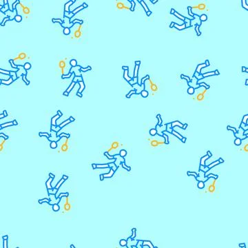 Game badminton vector seamless pattern Illustrazione stock
