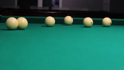 Game of billiards. Game balls close up 스톡 동영상 169817242