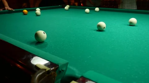 The game billiards green background game gambling video Vidéo 67148596