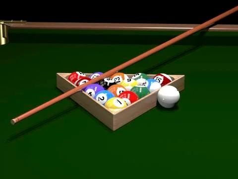 The game of billiards Stock Illustration