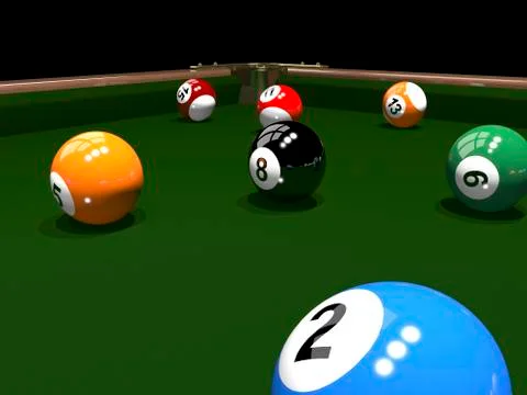 The game of billiards Stock Illustration