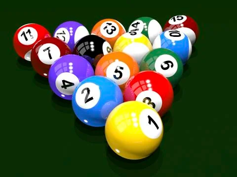 The game of billiards Stock Illustration