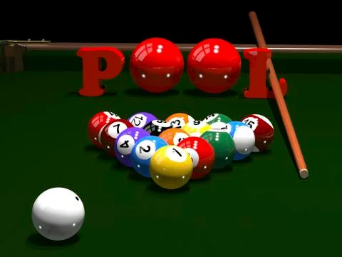 The game of billiards Stock Illustration