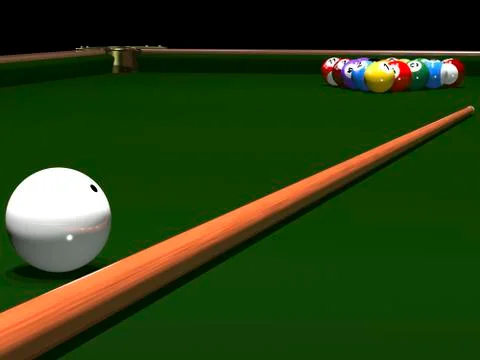 The game of billiards Stock Illustration