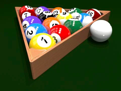 The game of billiards Stock Illustration