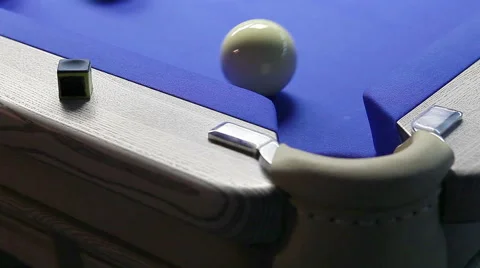 Game of billiards in pool room Stock Footage 40634417