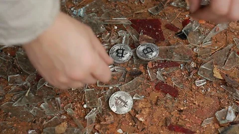 Game with bitcoin Stock Footage 82005935