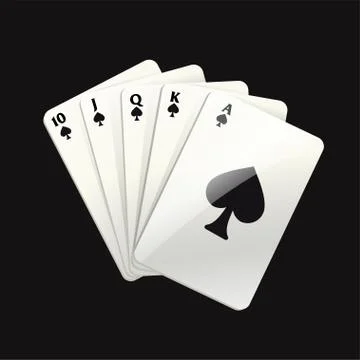 Game black cards - modern vector realistic isolated clip art Stock Illustration