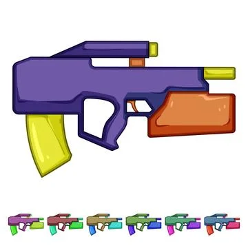Game blaster gun cartoon vector graphic イラスト素材